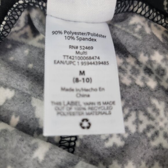 Time & Tru Fair Isle Snowflake Graphic Velour Ankle Leggings – Size Medium NWT - Picture 13 of 13